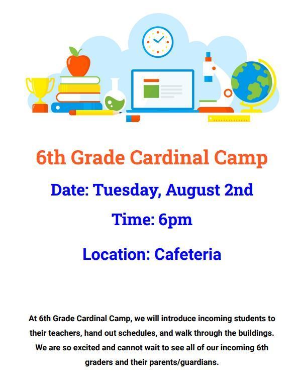 6th Grade Cardinal Camp